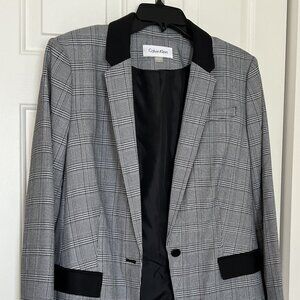 Calvin Klein black and gray blazer (size 12)